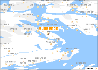 map of Sjöberga