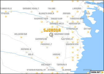 map of Sjöboda