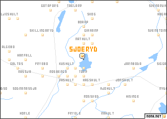 map of Sjöeryd