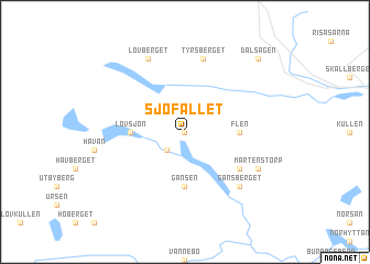 map of Sjöfallet