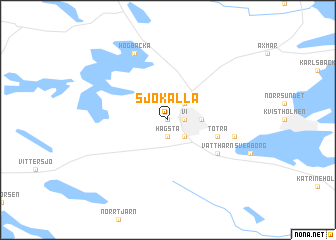 map of Sjökalla