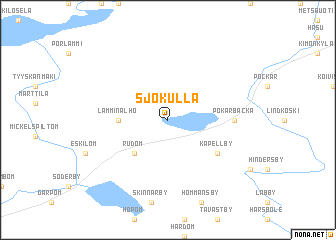 map of Sjökulla