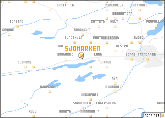 map of Sjömarken