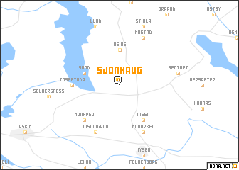 map of Sjønhaug