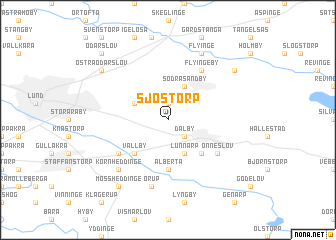 map of Sjöstorp