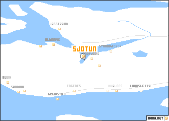 map of Sjøtun