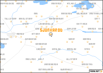map of Sjunkaröd