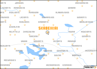 map of Skabeikiai