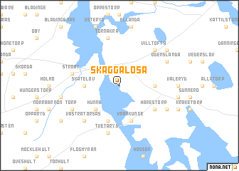 map of Skäggalösa