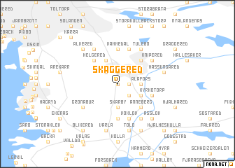 map of Skäggered