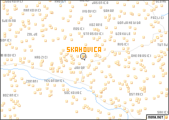 map of Škahovica