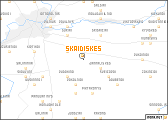 map of Skaidiškės