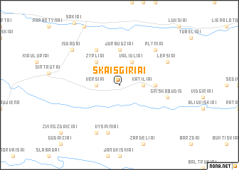 map of Skaisgiriai