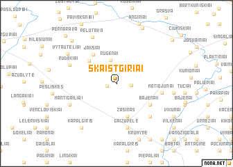 map of Skaistgiriai