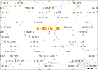 map of Skaistgiriai