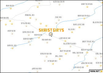 map of Skaistgirys