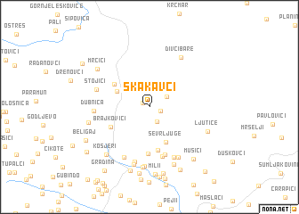 map of Skakavci