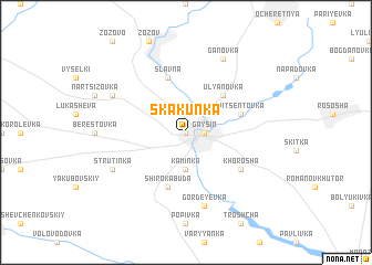 map of Skakunka