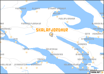 map of Skálafjørður