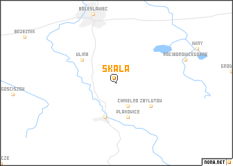 map of Skała