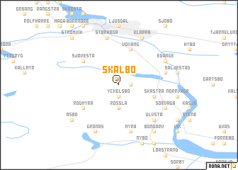 map of Skålbo