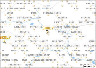 map of Skály