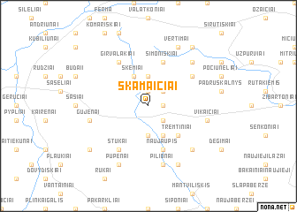 map of Skamaičiai