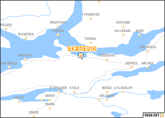 map of Skånevik