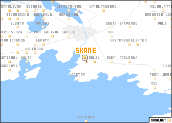 map of Skane
