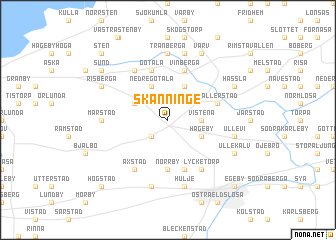 map of Skänninge