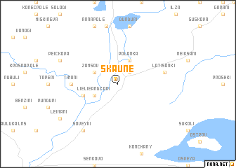 map of Šķaune