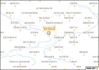 map of Skawa