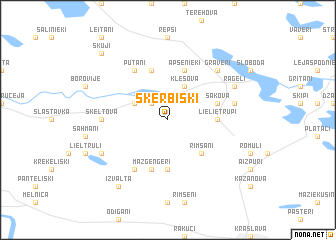 map of Šķerbišķi