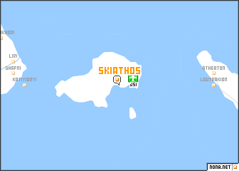 map of Skíathos