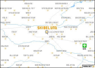 map of Skibelund