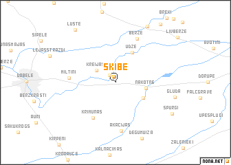 map of Šķibe