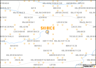 map of Skibice