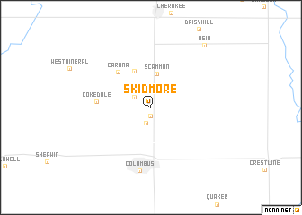 map of Skidmore