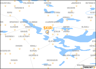 map of Šķipi
