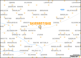 map of Skirmantiškė