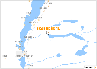 map of Skjeggedal