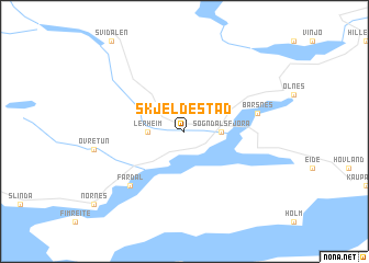 map of Skjeldestad