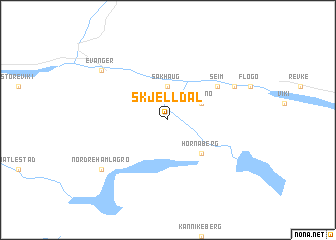 map of Skjelldal