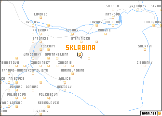 map of Sklabiňa