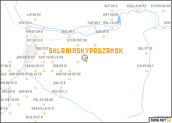 map of Sklabinský Podzámok