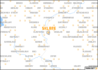 map of Skláře