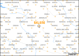 map of Sklené