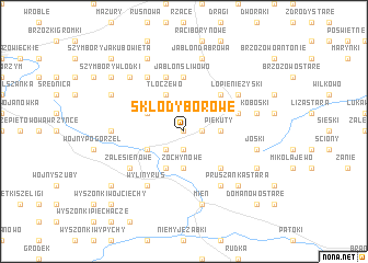 map of Skłody Borowe