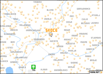 map of Skoče