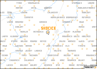 map of Skočice